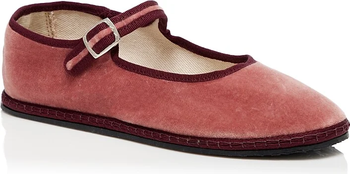 ViBi Venezia Women's Mary Jane Velvet Ballet Flats