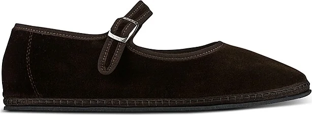 ViBi Venezia Women's Mary Jane Velvet Flats