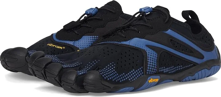 Vibram FiveFingers V-Run Men's Shoes Black/Blue : EU 40 (US Men's 8-8.5) D - Medium, Synthetic/Textile