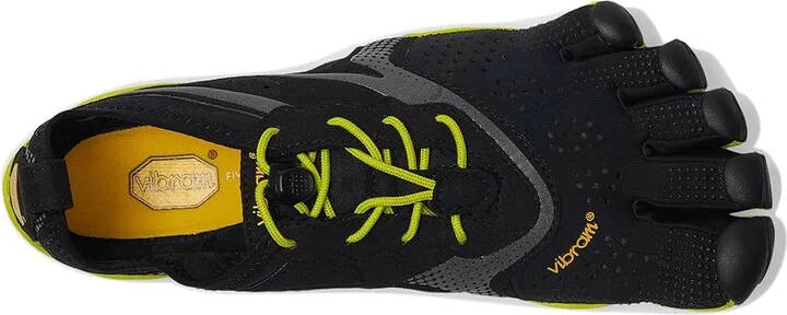 Vibram FiveFingers V-Run Men's Shoes Black/Yellow : EU 40 (US Men's 8-8.5) D - Medium, Synthetic/Textile - Image 3