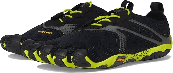 Vibram FiveFingers V-Run Men's Shoes Black/Yellow : EU 40 (US Men's 8-8.5) D - Medium, Synthetic/Textile