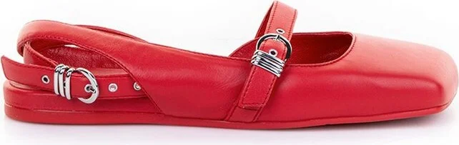 Vic Matie Buckle Detailed Square Toe Sandals