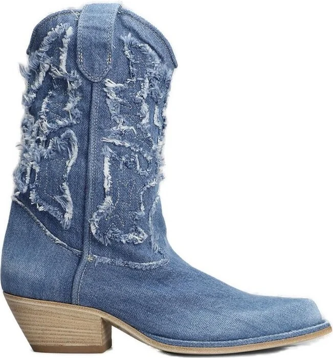 Vic Matie Distressed Western Boots