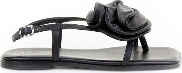 Vic Matie Floral Applique Singback Sandals