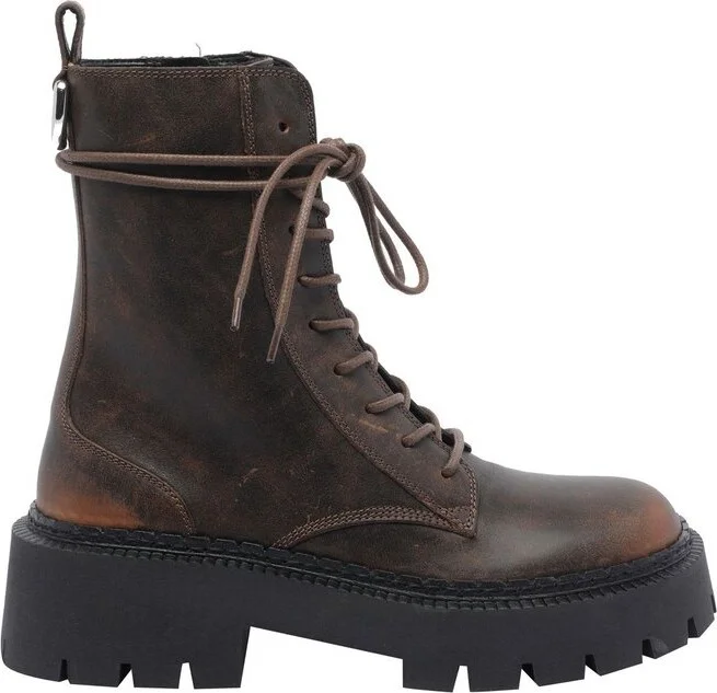 Vic Matie Lace-Up Ankle Saddle Boots