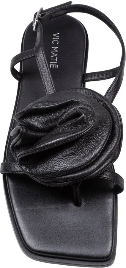 Vic Matie Leather Sandal With Flower - Image 2
