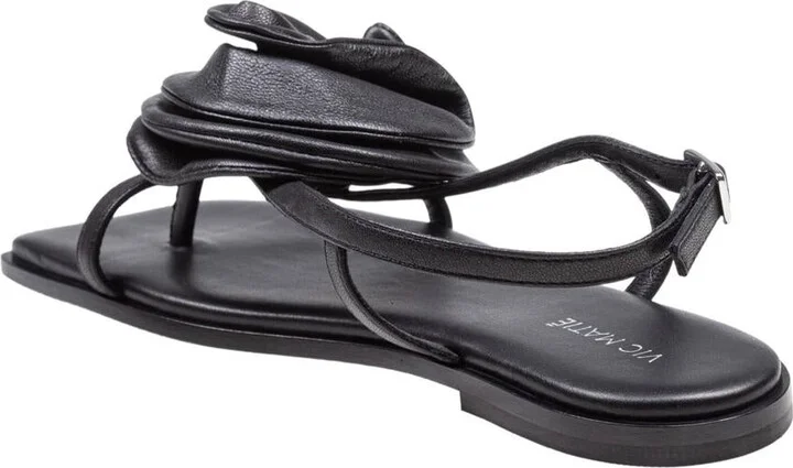 Vic Matie Leather Sandal With Flower - Image 3