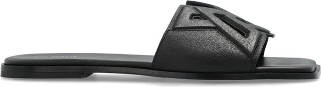 Vic Matie Logo-Debossed Square Open Toe Sandals