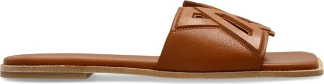 Vic Matie Logo-Debossed Square Open Toe Sandals