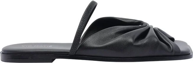 Vic Matie Pleated Slide Sandals