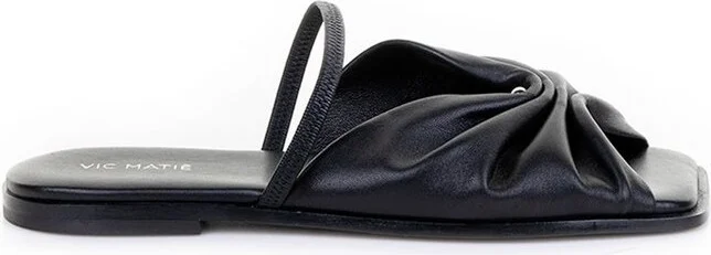 Vic Matie Pleated Slide Sandals