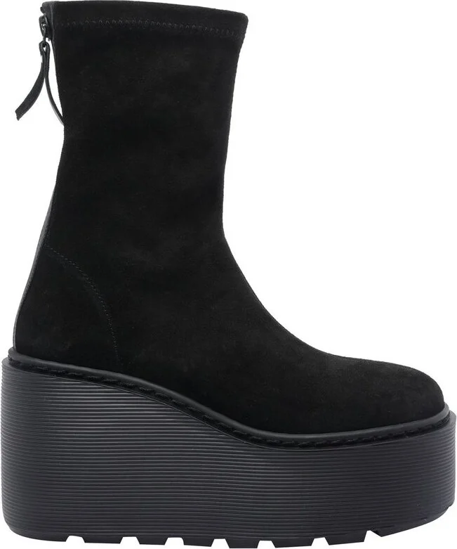 Vic Matie Round-Toe Platform Ankle Boots