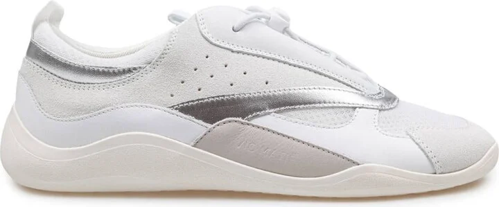 Vic Matie Sneakers In Split Leather, Calfskin And Mesh