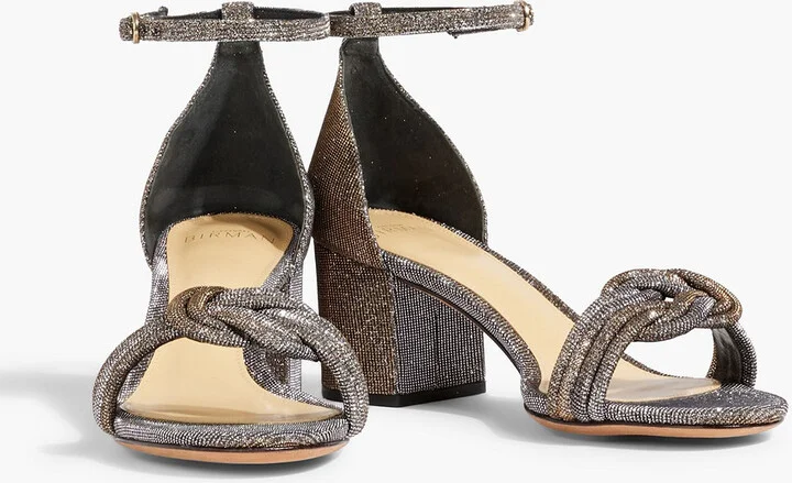 Vicky 60 knotted metallic woven sandals - Image 2
