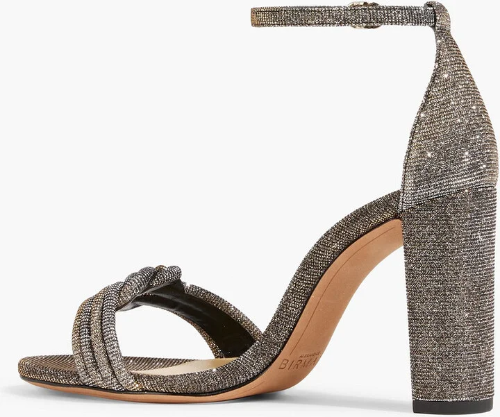 Vicky 90 knotted metallic woven sandals - Image 3