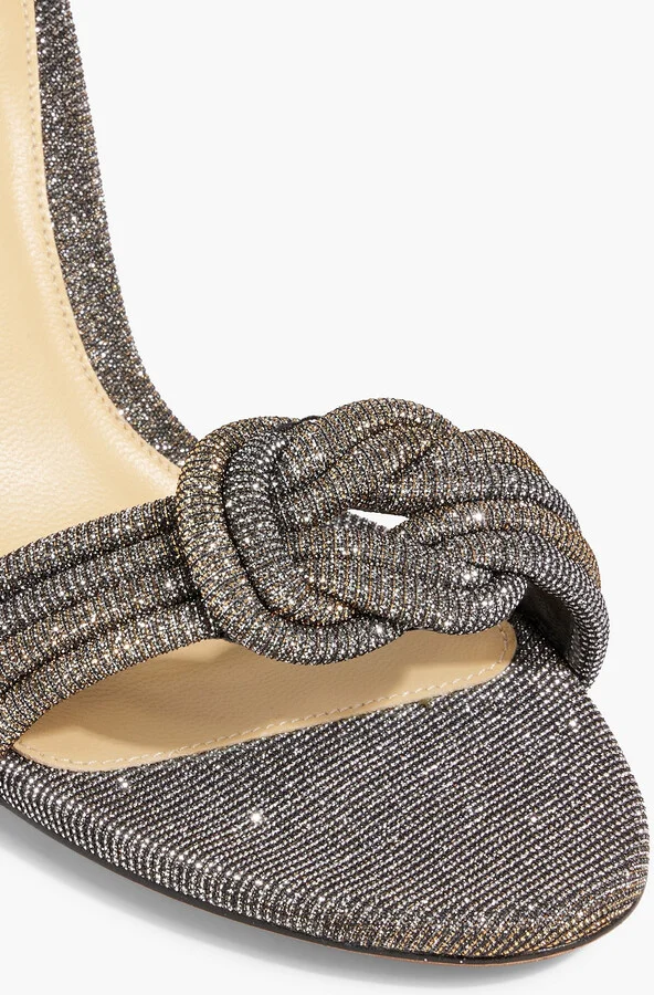 Vicky 90 knotted metallic woven sandals - Image 4