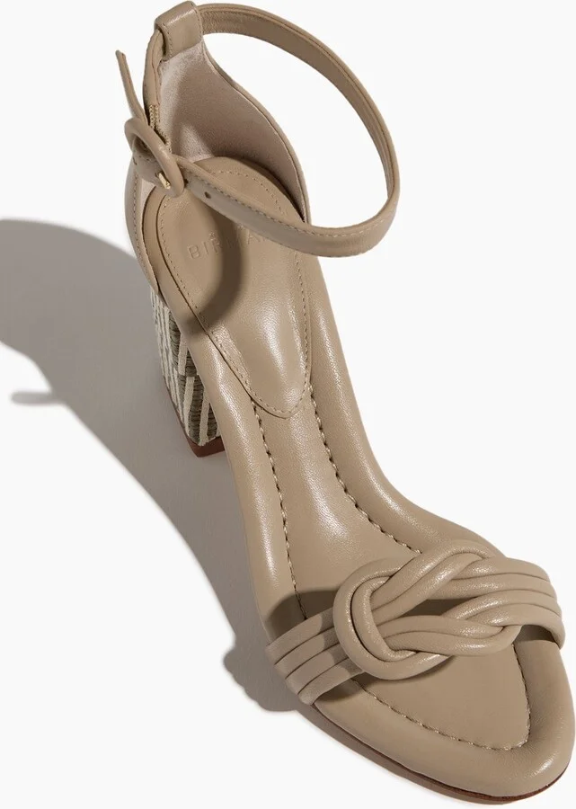 Vicky Bounce Raffia Sandal in Chalk - Image 4