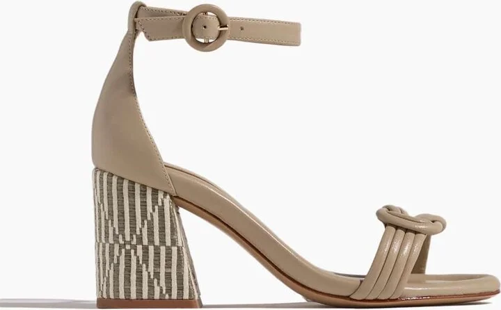 Vicky Bounce Raffia Sandal in Chalk