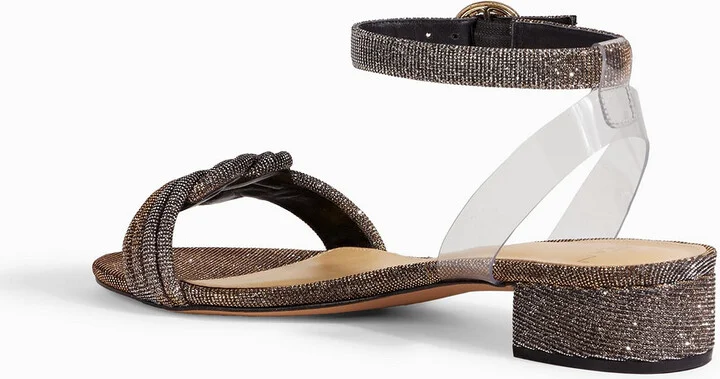 Vicky knotted lamé sandals - Image 3