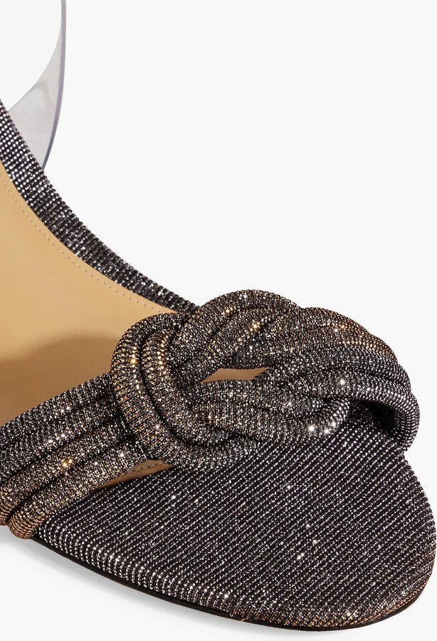 Vicky knotted lamé sandals - Image 4