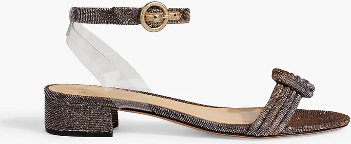 Vicky knotted lamé sandals