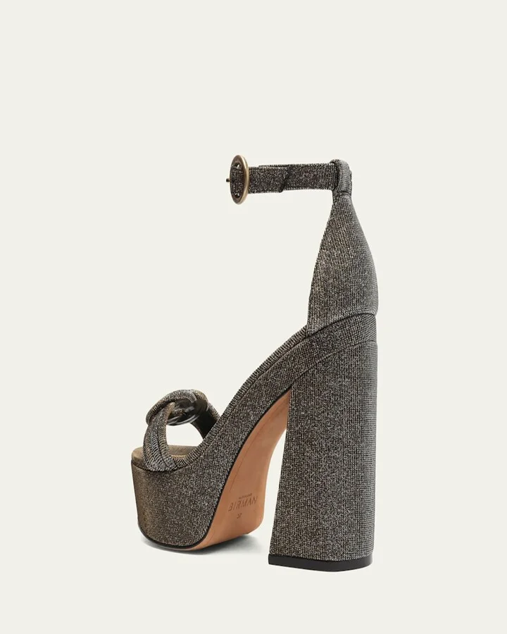 Vicky Metallic Knot Platform Sandals - Image 3