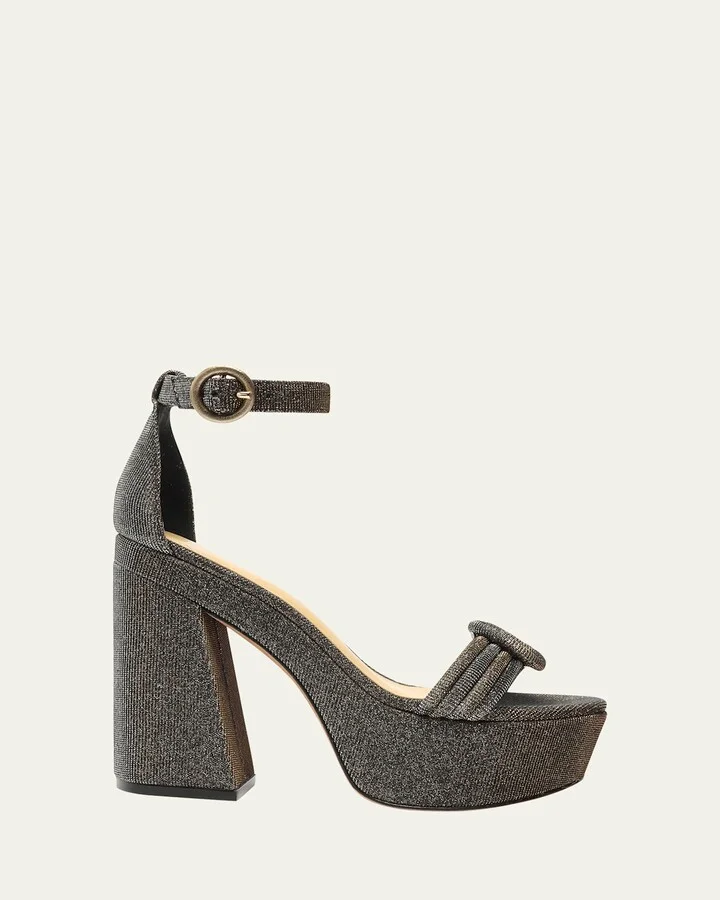 Vicky Metallic Knot Platform Sandals
