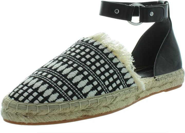 Vicky Womens Embroidered Ankle Strap Espadrilles