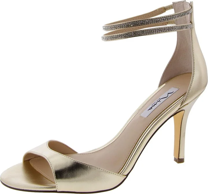 Victora Womens Zipper Peep Toe Heels