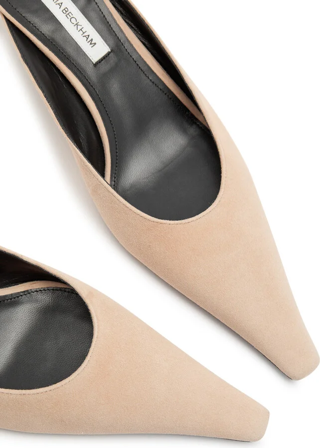 Victoria Beckham 45 Brushed Suede Mules - Image 3