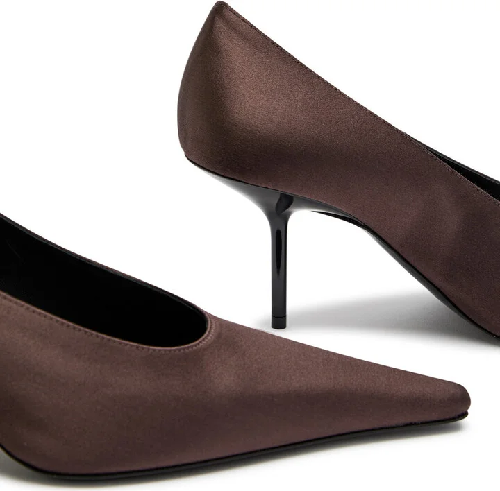 Victoria Beckham 75 Satin Pumps - Image 4