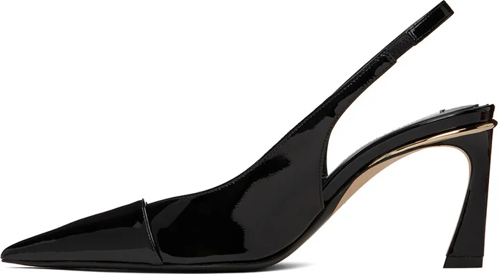 Victoria Beckham Black 75mm Slingback Heels - Image 3