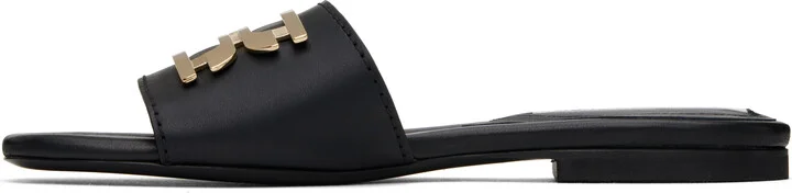 Victoria Beckham Black B Buckle Sandals - Image 3