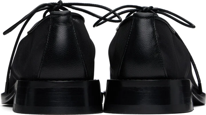 Victoria Beckham Black Mesh Lace Up Derbys - Image 2