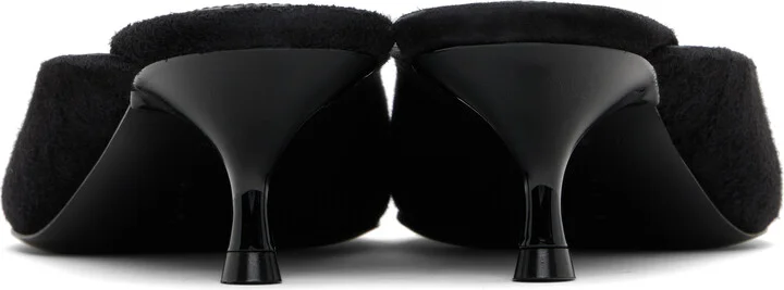 Victoria Beckham Black Sloan Suede Mules - Image 2