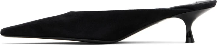 Victoria Beckham Black Sloan Suede Mules - Image 3