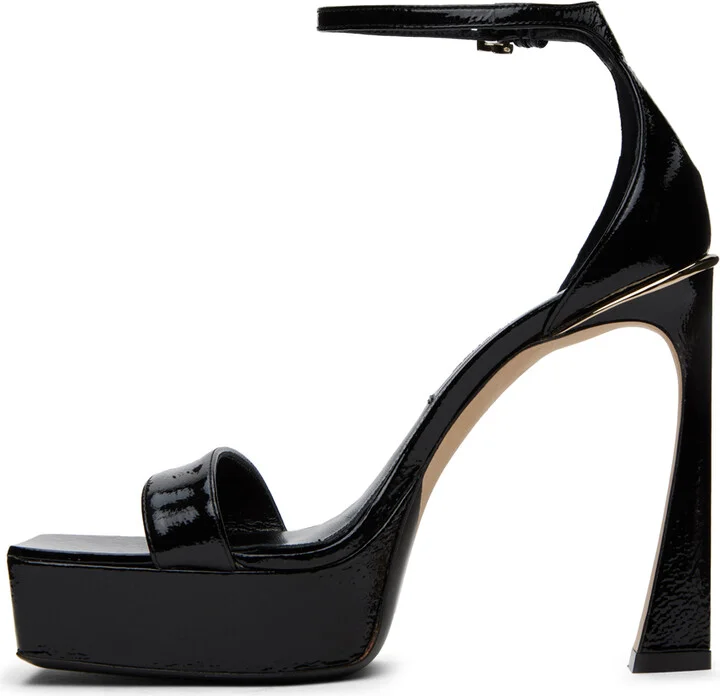 Victoria Beckham Black Square Toe Heeled Sandals - Image 3