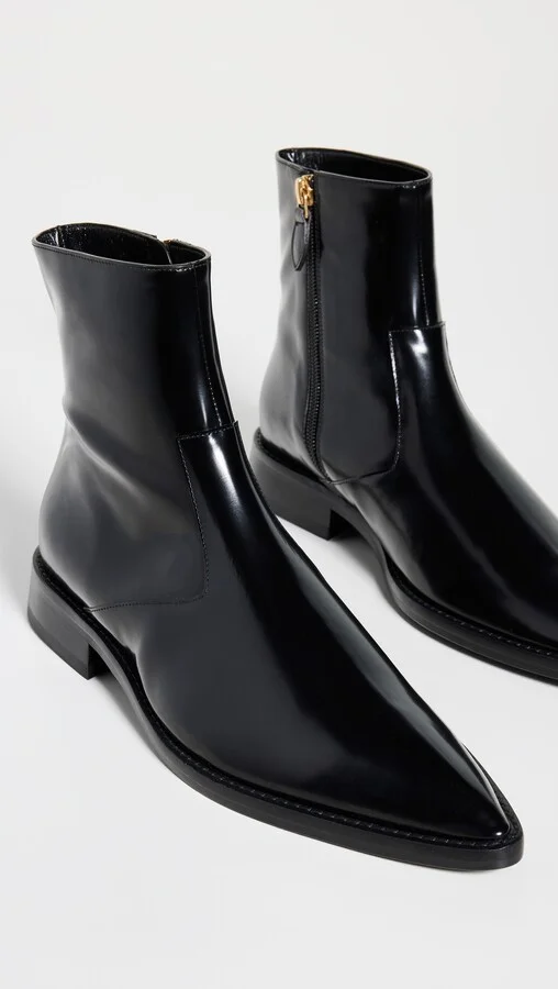 Victoria Beckham Flat Pointy Toe Boots - Image 3