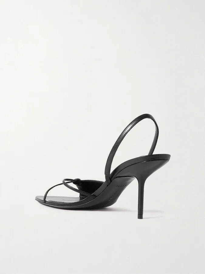Victoria Beckham - Harlow Leather Slingback Sandals - Black - Image 3