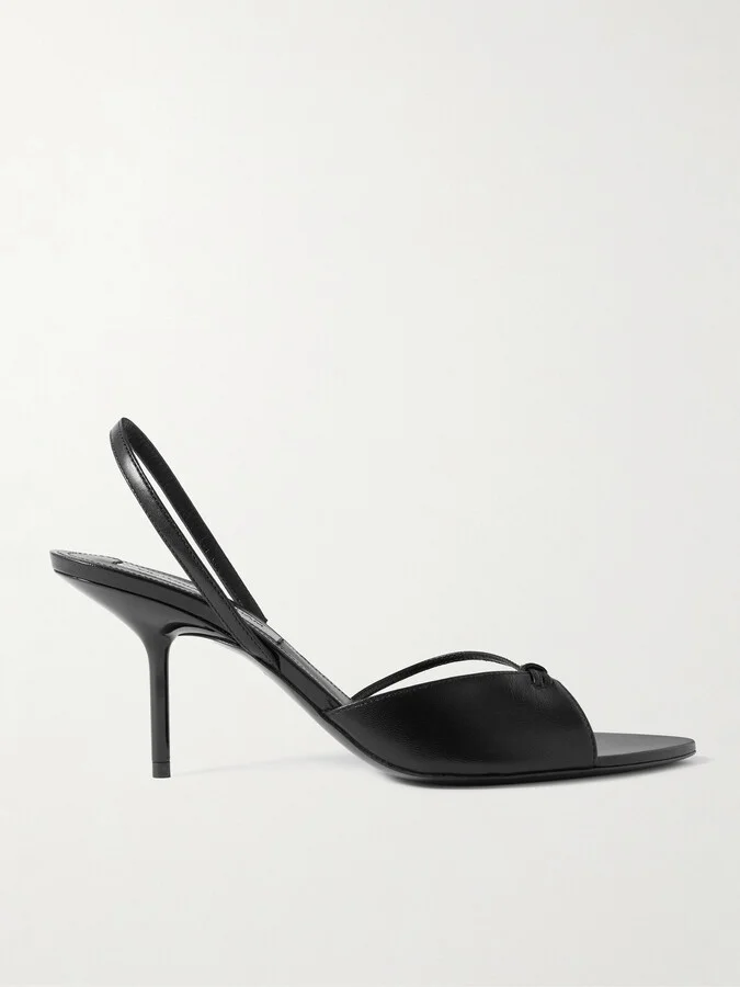 Victoria Beckham - Harlow Leather Slingback Sandals - Black