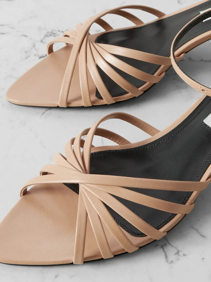 Victoria Beckham - Leather Sandals - Neutrals - Image 4