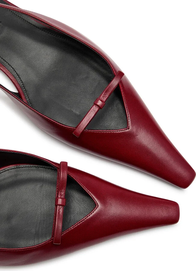 Victoria Beckham Leather Slingback Flats - Image 3
