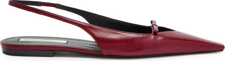 Victoria Beckham Leather Slingback Flats
