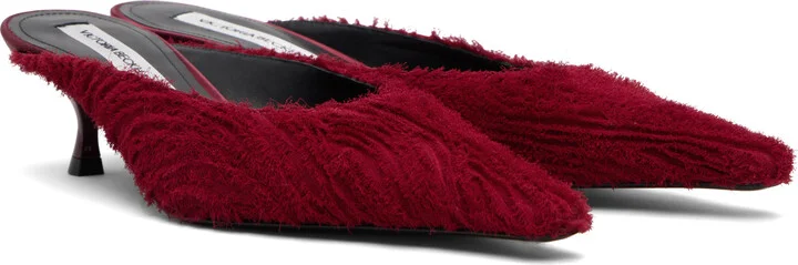 Victoria Beckham Red Sloan Mules - Image 4