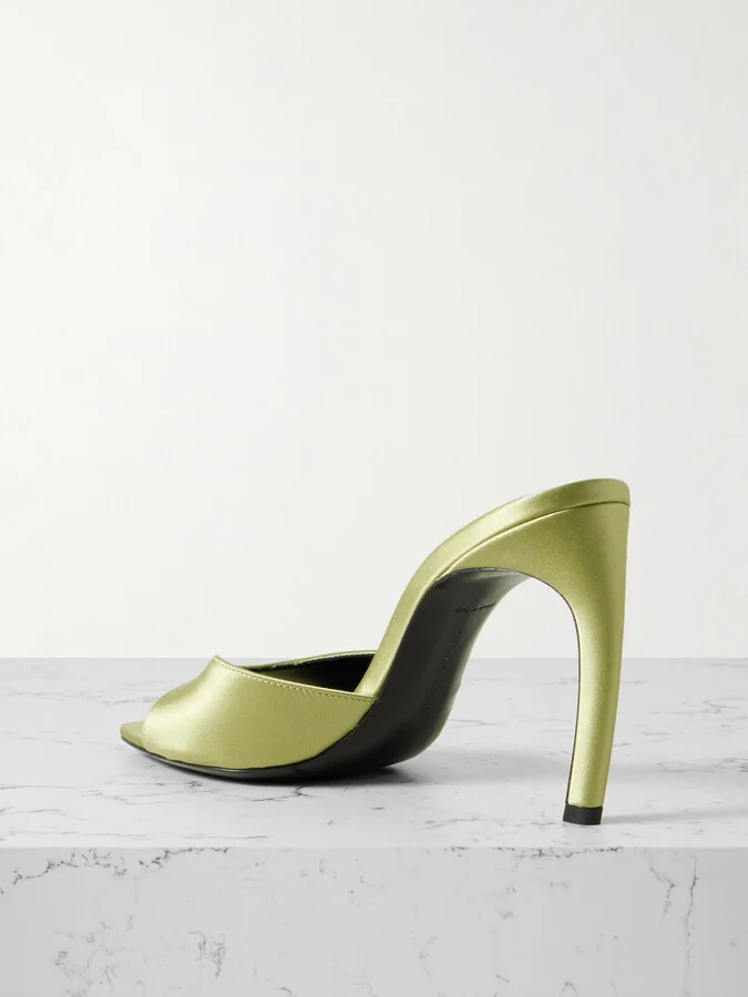 Victoria Beckham - Satin Mules - Green - Image 3
