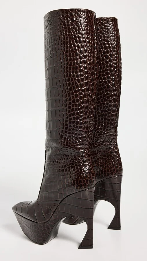Victoria Beckham Sculptural Wedge Boots - Image 4
