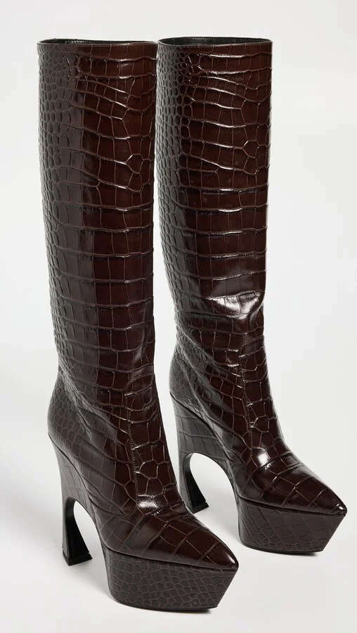 Victoria Beckham Sculptural Wedge Boots - Image 5