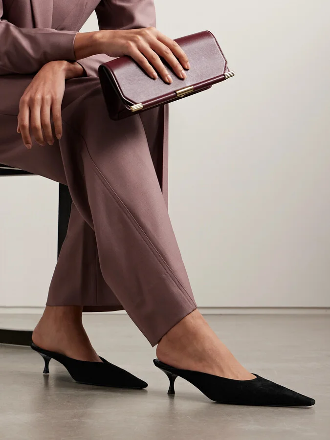 Victoria Beckham - Sloan Suede Mules - Black - Image 2