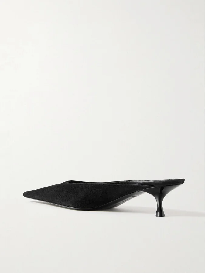 Victoria Beckham - Sloan Suede Mules - Black - Image 3