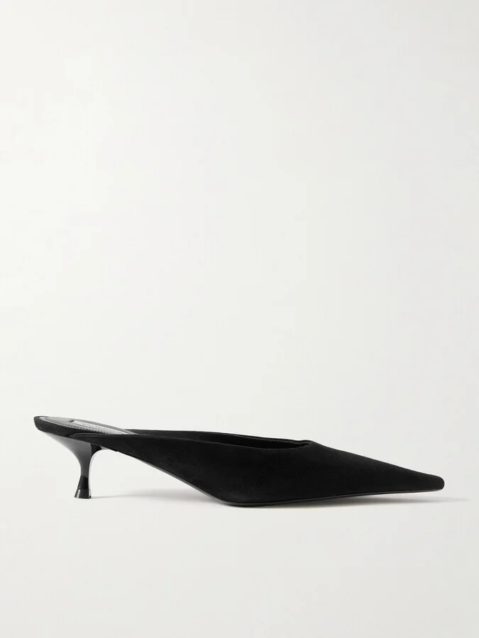Victoria Beckham - Sloan Suede Mules - Black